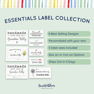 Cotton Best Sellers Collection Package - Personalized custom clothing labels custom tags for clothing clothing label maker