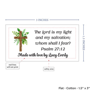 Cotton Faithful Cross (1.5"x3"-Cotton) custom cotton label, quilt label personalized, ideas for quilt labels, quilt labels sayings