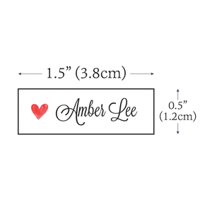 Cotton Tiny Heart Labels (0.5"x1.5"-Cotton) labels for handmade items