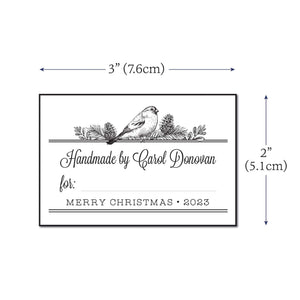 Cotton Winter Birds with Fill in Blanks (2"x3" Cotton - 12 labels/set)