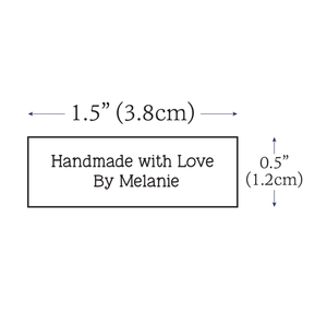 Cotton Two Line Tiny Labels (0.5"x1.5"-Cotton) personalized sewable labels