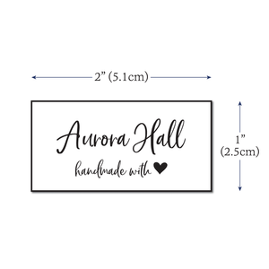 Cotton Handmade With Love (2"x1"-Cotton) custom fabric labels for handmade items