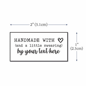 Cotton Crafted and Cursed (2"x1"-Cotton) iron on clothing labels iron on name labels iron on labels iron on labels for clothes