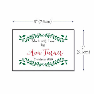 Cotton Holly Frame (2"x3" Cotton - 12 labels/set)