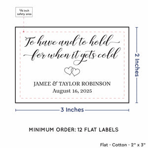 Cotton To have and to Hold (2"x3"-Cotton) labels for handmade items