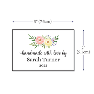 Cotton Floral Watercolor (2"x3"-Cotton) best iron on labels