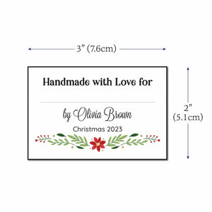 Cotton Festive Floral with Fill in Blanks (2"x3" Cotton - 12 labels/set)