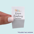Cotton Boho Feather (1.5"x1.5"-Cotton) personalized sewable labels