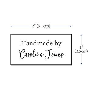 Cotton Simple Text Label (2"x1"-Cotton) custom fabric labels for handmade items