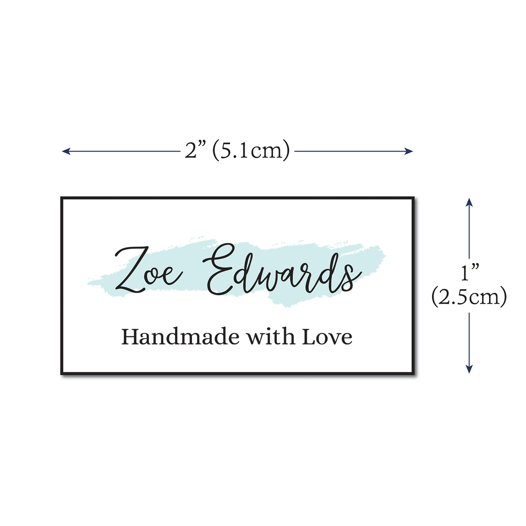 Splash Of Blue Cotton Label Set - 2"x1" – EverEmblem