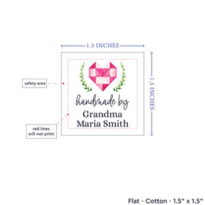 Quilted Heart (1.5"x1.5"-Cotton)