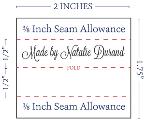 Satin Small Satin Tag Set (2" wide - Satin) custom clothing labels sew on