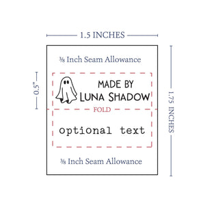 Satin Halloween Icons (1.5" wide - Satin) sewing labels personalized sewing labels sewing tags custom sew on labels