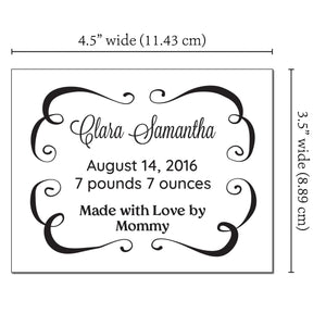 Swirl Frame Single Label