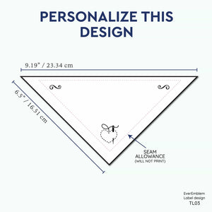 Needle & Heart Corner Tag Sewing labels for quilts custom quilting labels quilt name tags