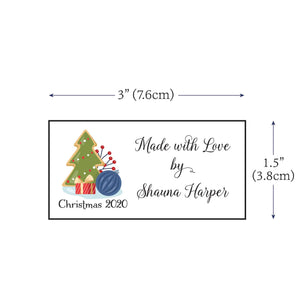Cotton Christmas Sampler Large Label Set custom fabric labels for handmade items