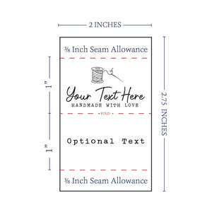 Satin Sewing Icons Large Satin - 2" wide Ribbon sg07 Personalized labels sew on