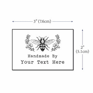 Cotton Floral Bee (2"x3") - Cotton