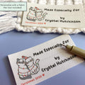 Cotton Christmas Cats Fill in Tags custom fabric labels for handmade items