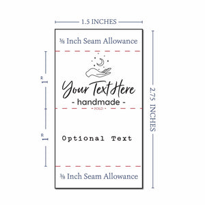 Satin Moon & Hand Satin Set custom shirt tags