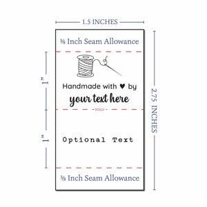 Satin Sewing Icons Label Set personalized ribbon labels