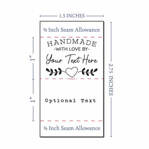 Satin Farmhouse Heart Tags custom shirt tags