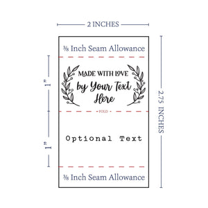 Satin Leaf Laurel - 2" wide Ribbon sg09 Personalized labels fold over