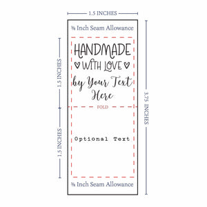 Satin With Love Tags custom clothing tags