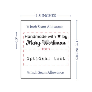 Satin Copy of Simple Satin Tags, 1.5" Wide Ribbon custom shirt tags