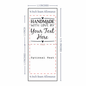 Satin Modern Heart Satin Text Tags, 1.5" Wide Ribbon personalized ribbon labels
