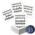 Text only square (1.5"x1.5"-Cotton)