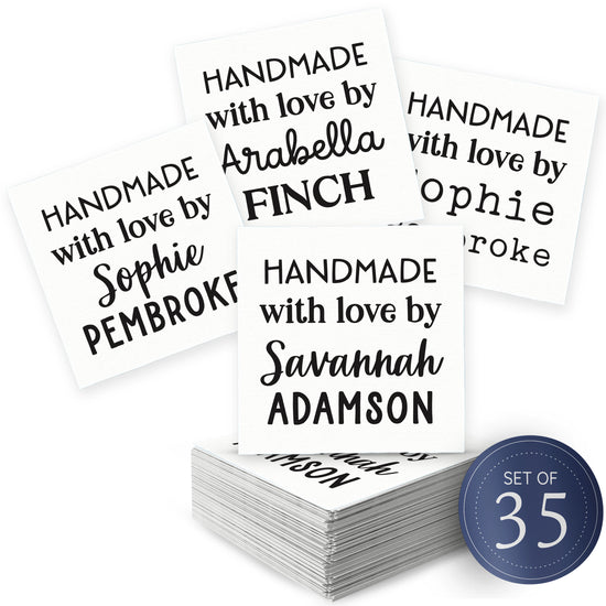 Text only square (1.5"x1.5"-Cotton)