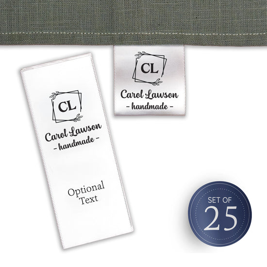 Monogram Satin Labels (1.5" wide - Satin)