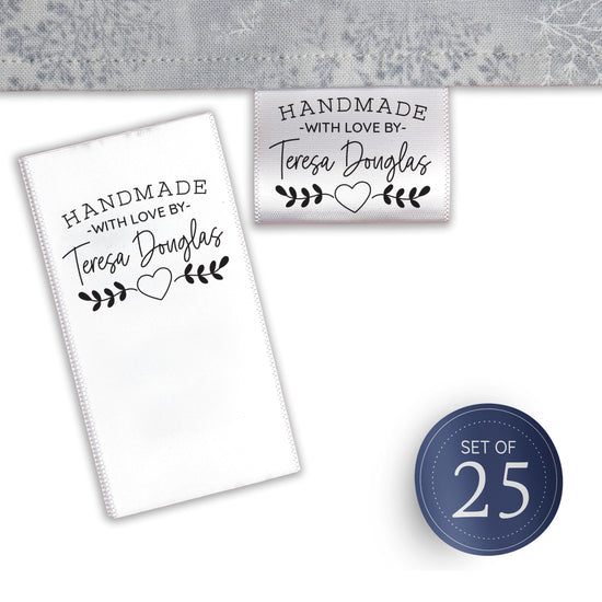 Farmhouse Heart Satin Tags (1.5" wide - Satin)