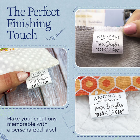 Farmhouse Heart Satin Tags (1.5" wide - Satin)
