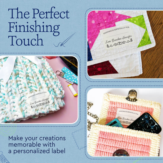 Double heart border with Fill in Blanks (2"x3" Cotton - 12 labels/set)