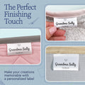 Simple Heart Satin Tag Set (2" wide - Satin)
