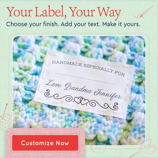 Double heart border with Fill in Blanks (2"x3" Cotton - 12 labels/set)