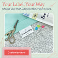 Simple Heart Satin Tag Set (2" wide - Satin)