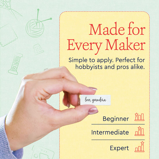Tiny Text Labels (0.5"x1.5"-Cotton)