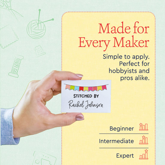 Colorful Banner (2"x3" Cotton - 12 labels/set)