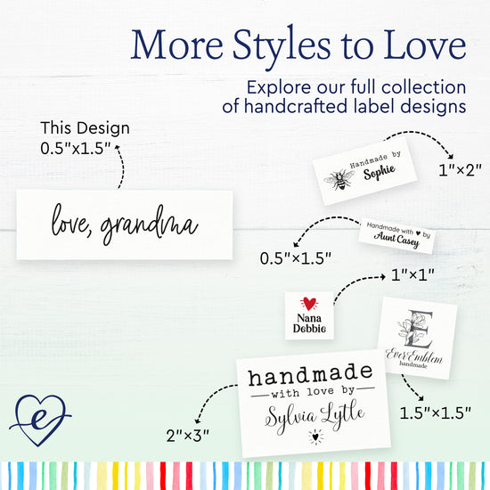 Tiny Text Labels (0.5"x1.5"-Cotton)