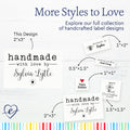 Modern Blanket Label with Heart (2"x3"-Cotton)