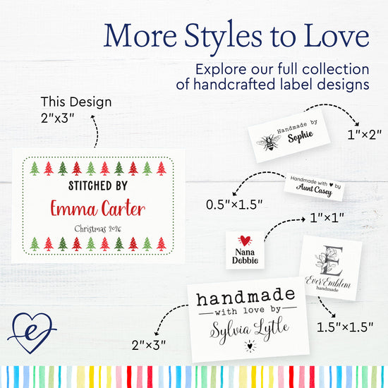 Christmas Trees (2"x3" Cotton - 12 labels/set)