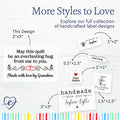 Double Heart Quote (2"x3" Cotton - 12 labels/set)