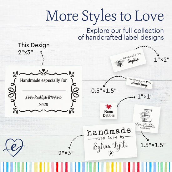 Swirl Accent Border with Fill in Blanks (2"x3" Cotton - 12 labels/set)