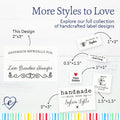 Double heart border with Fill in Blanks (2"x3" Cotton - 12 labels/set)