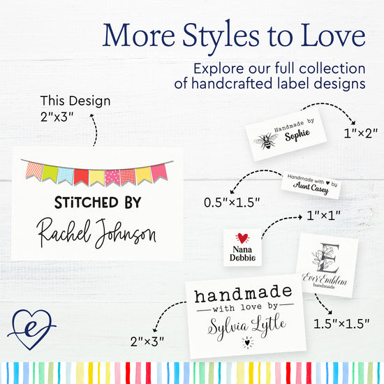 Colorful Banner (2"x3" Cotton - 12 labels/set)
