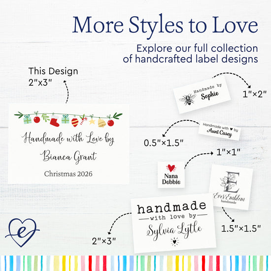 Christmas Garland (2"x3" Cotton - 12 labels/set)