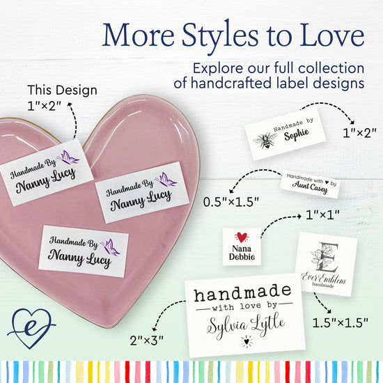 Butterfly Labels (2"x1"-Cotton)